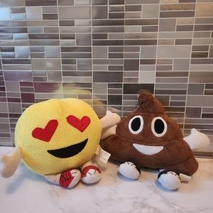 Set of emoji stuffies